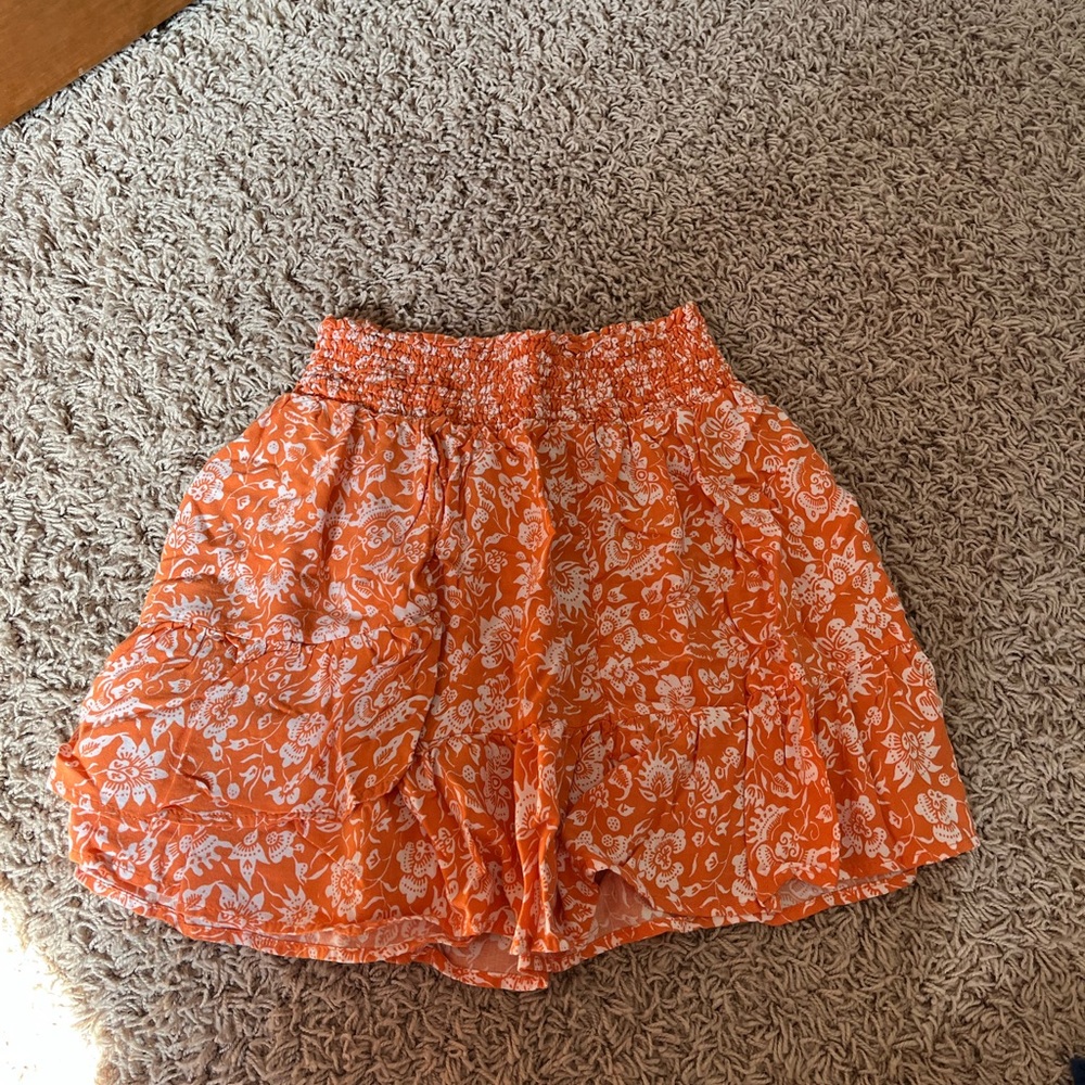 Floral orange skirt